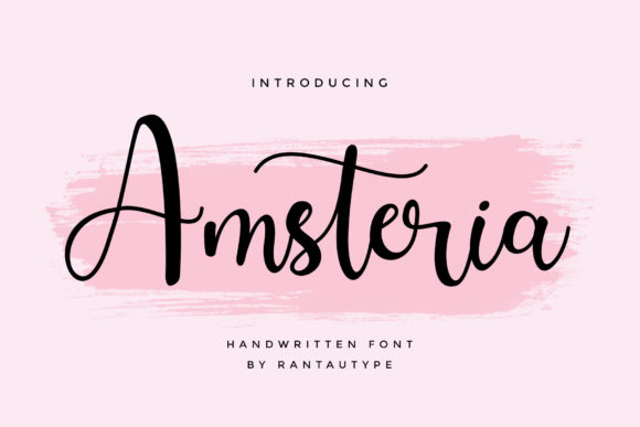 Amsteria: A Dreamy Handwritten Font for Branding Projects