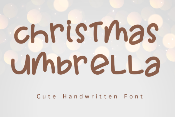 Christmas Umbrella Font for Festive Web Design