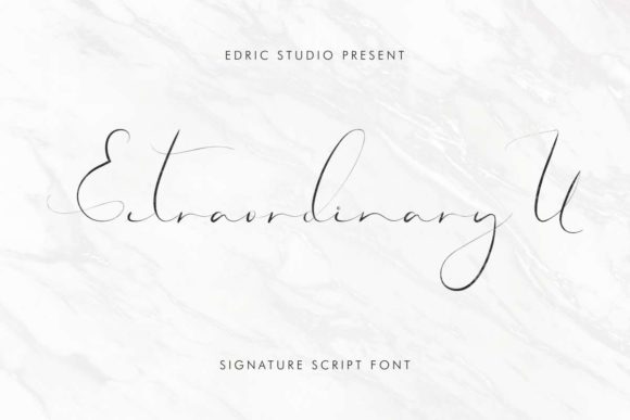 Extraordinary U: A Handwritten Font for Web Design