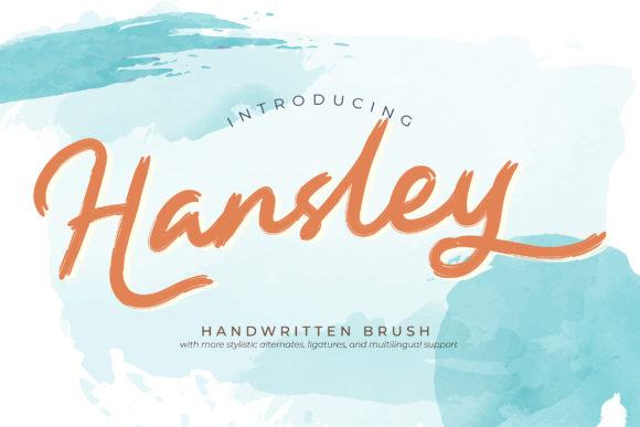 Hansley: A Handwritten Font for Modern Editorial Design