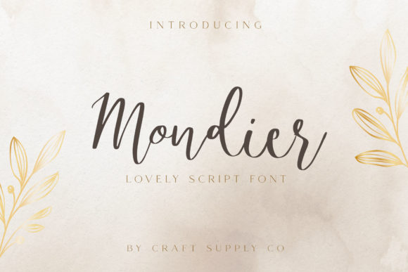 Mondier Font for Handmade Creations