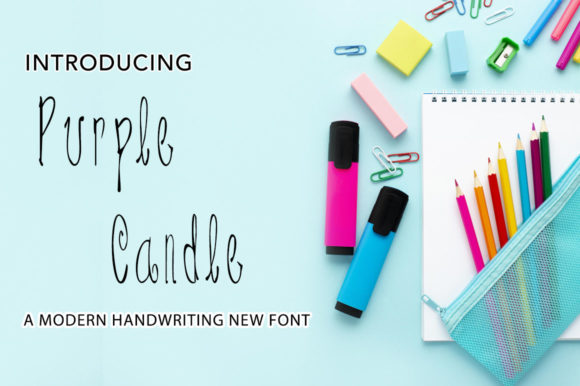 Purple Candle Font for Web Design