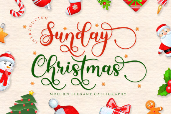 Sunday Christmas Font for Holiday Marketing