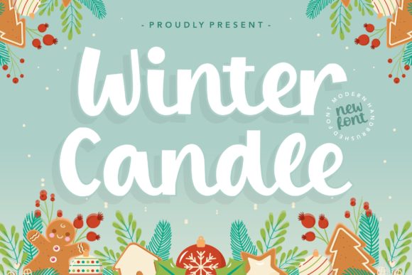 Winter Candle Font for Winter Campaigns